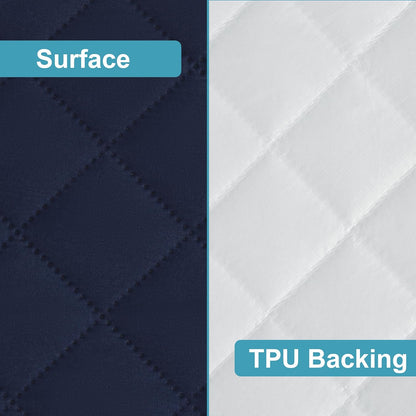 NTBAY 2 Pack Waterproof Mini Crib Mattress Protector, Quilted 24"x38" Fitted Mattress Cover