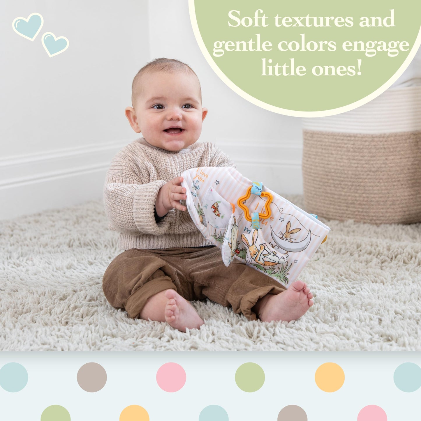 Kids Preferred Guess How Much I Love You… 5 Inch Soft Book Interactive Baby Teether Toy with