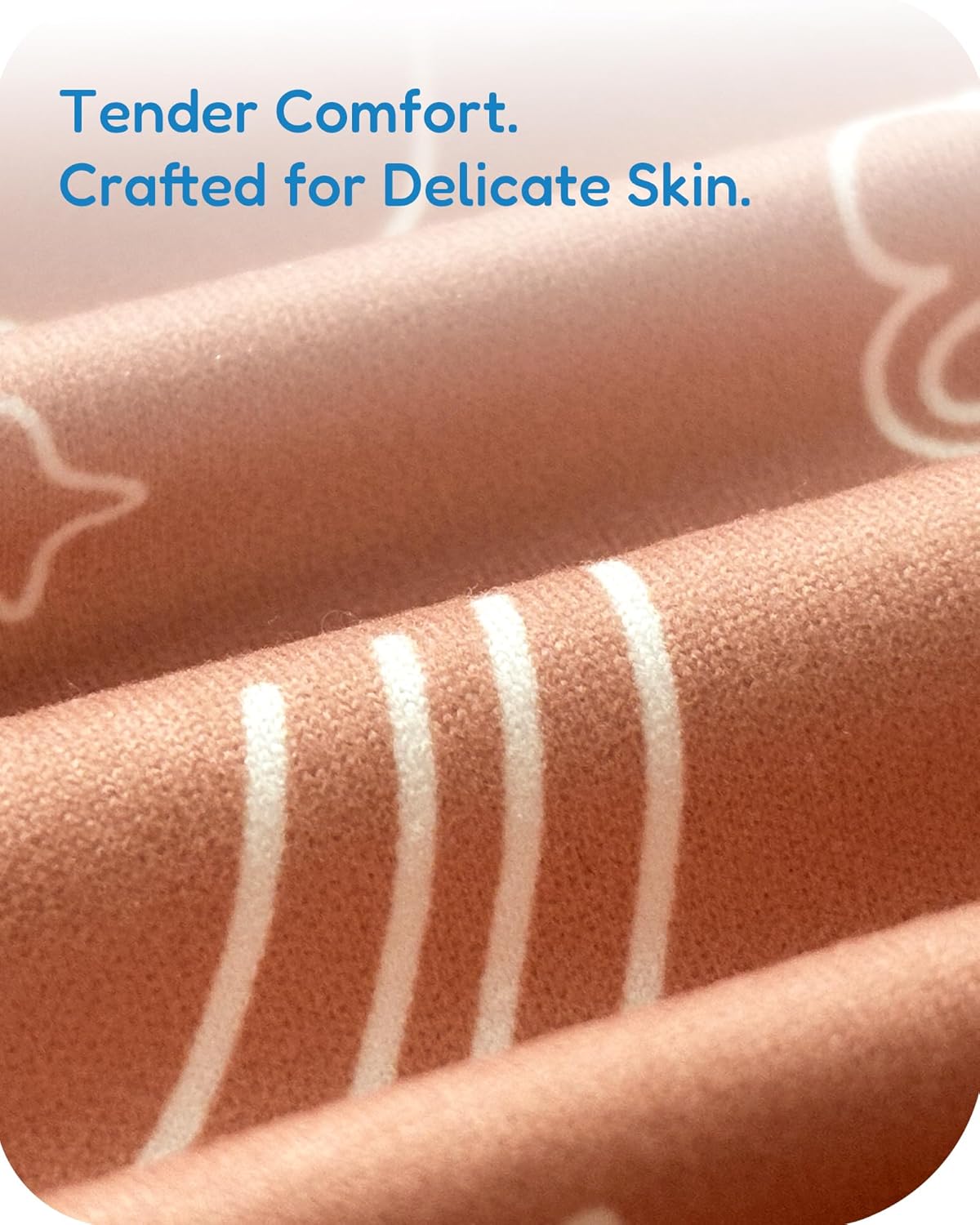 Pack and Play Sheets Fitted, Ultra Soft Orange Cloud and Rainbow Design, Breathable and Soothing