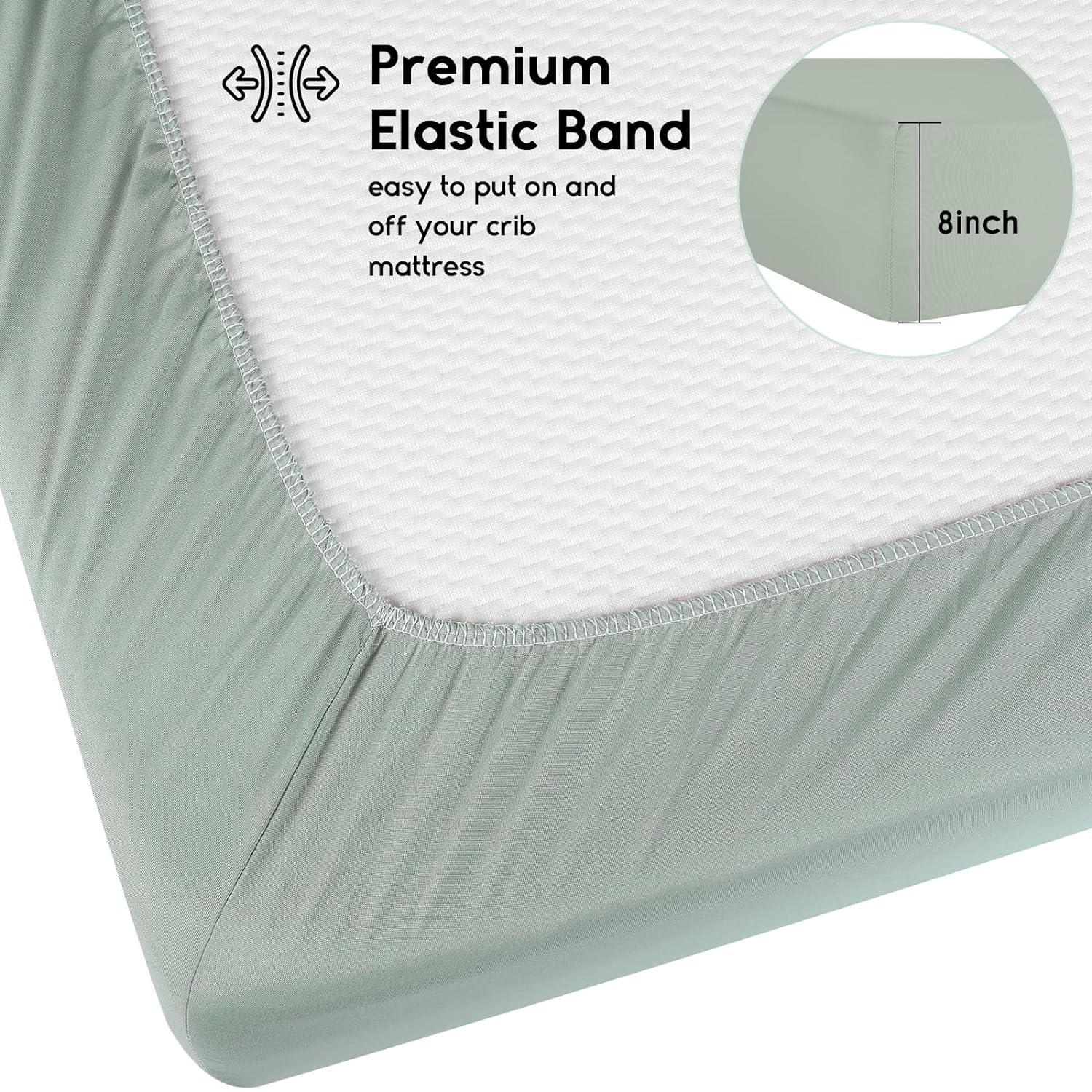 Yoofoss Baby Crib Sheets for Boys Girls, Fitted Crib Sheet 2 Pack for Standard Crib and Toddler
