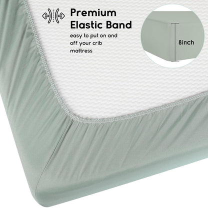 Yoofoss Baby Crib Sheets for Boys Girls, Fitted Crib Sheet 2 Pack for Standard Crib and Toddler