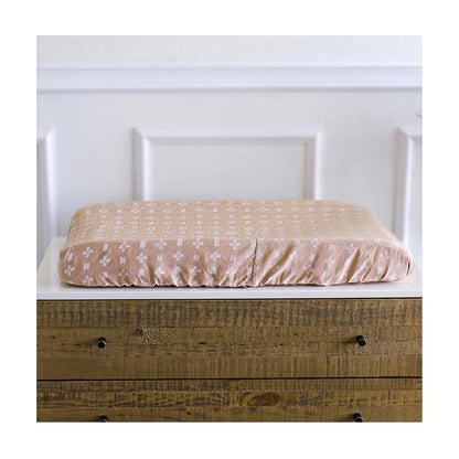 Crane Baby Stretchy Changing Pad Cover, Breathable Changing Pad Cover for Boys and Girls, Copper Dash, 16?�w x 32?�h