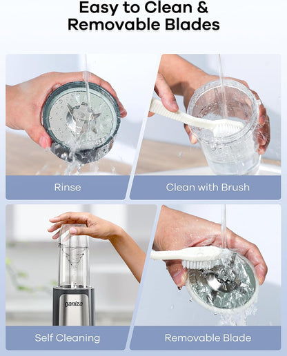 Ganiza Smoothie Blenders, 14Pcs Personal Blender for Shakes and Smoothies for Kitchen with 3