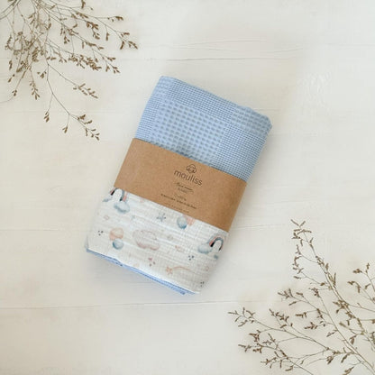 Personalized Baby Blanket with Name – Handmade 100% Organic Cotton Newborn Gift | Custom Knit