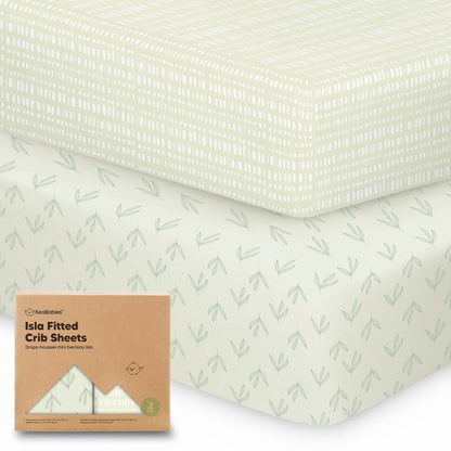 KeaBabies 2-Pack Baby Crib Sheets for Boys, Girls - 52x28 Viscose Derived from Bamboo Toddler Bed