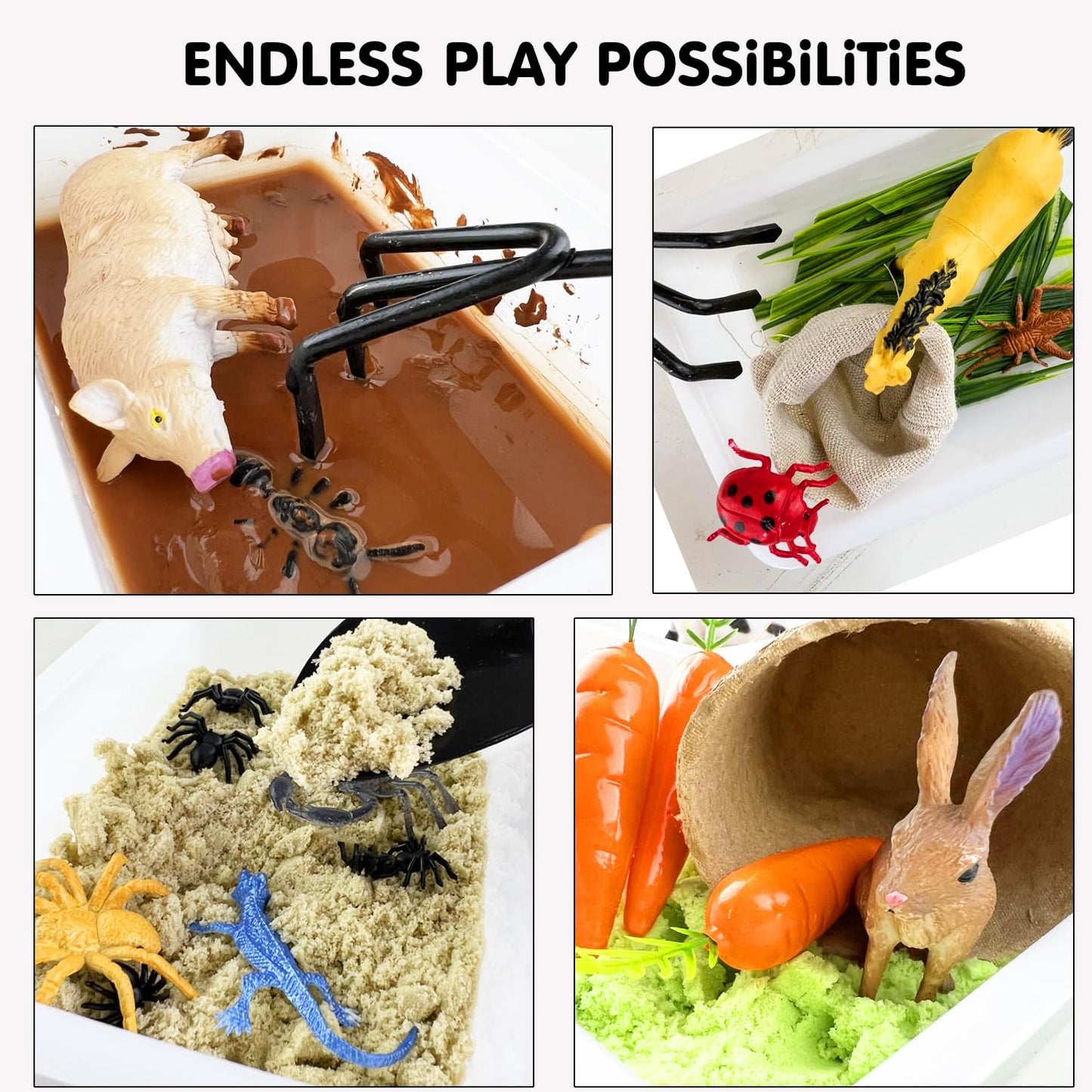 Farm Animal Sensory Bin Filler,Farm Figures Learning Educational Toys for Boys Girls