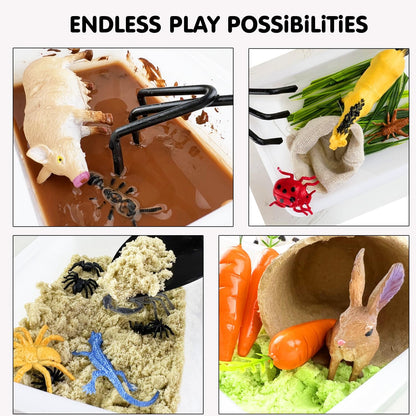 Farm Animal Sensory Bin Filler,Farm Figures Learning Educational Toys for Boys Girls