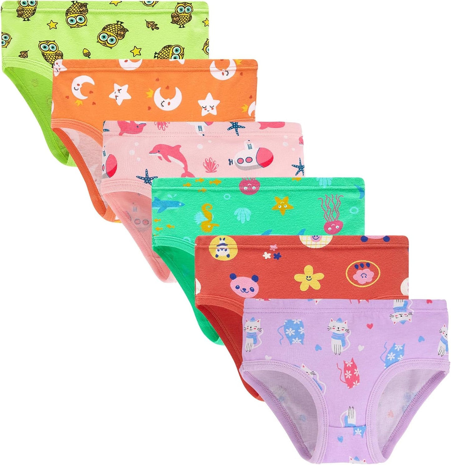 Boboking Soft Cotton Underwear Toddler Girls'Briefs Soft Undies