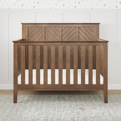 Child Craft Atwood 4-in-1 Convertible Crib, Baby Crib Converts to Day Bed, Toddler Bed and Full Size Bed, 3 Adjustable Mattress Positions, Non-Toxic, Baby Safe Finish (Cocoa Bean Brown)