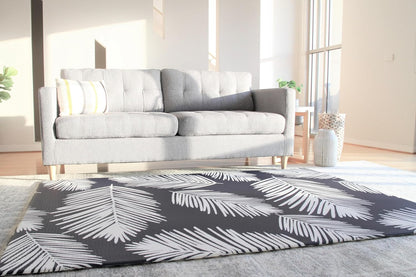 Cushmat Stylish Reversible Foam Play Mat (Large, Alpha - Palm Char) - Soft, Waterproof, Durable Play mat for Infants, Babies, Toddler, Kids & Grownup - 6.5ft x 4.5ft