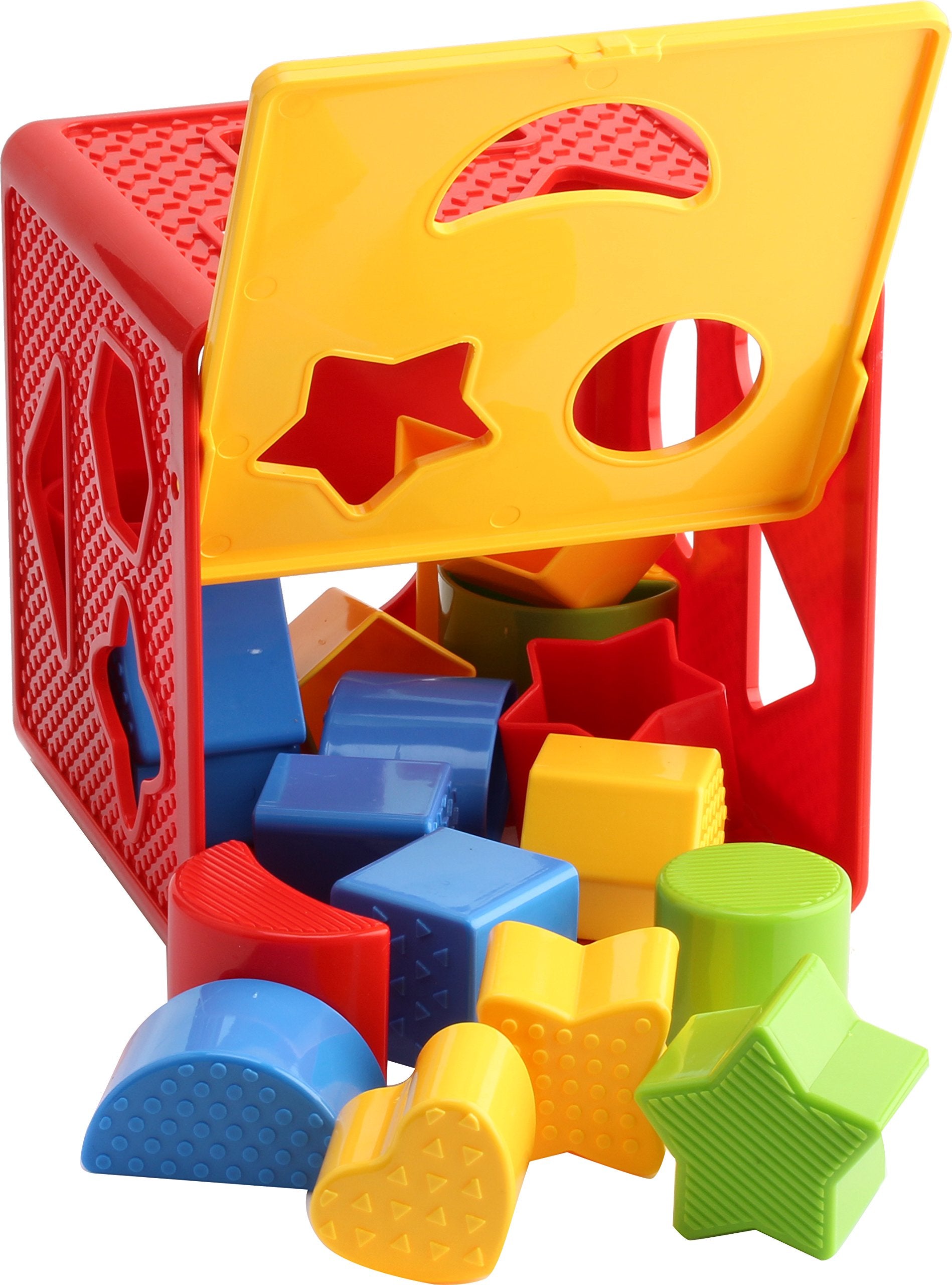 Play22 Baby Blocks Shape Sorter Toy - Childrens Blocks Includes 18 Shapes - Learning Color