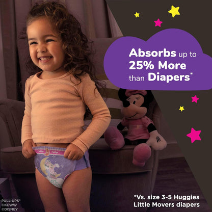 Pull-Ups Girls' Night-Time Potty Training Pants, Size 4T-5T Overnight Training Underwear (38-50 lbs), 52 Ct