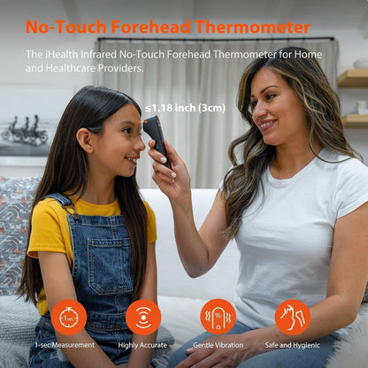 iHealth No-Touch Digital Forehead Thermometer for Adults, Babies, Kids - FSA HSA Eligible, 3