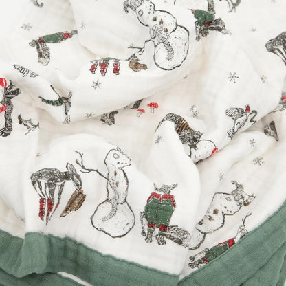 Little Unicorn Premium Quilted Throw | Super Soft, Multi-Layered Muslin XL Blanket| Great for Kids