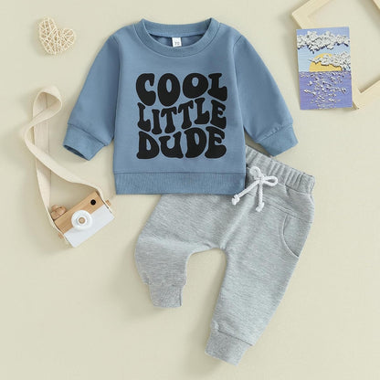 Baby Boy Clothes Fall 6 12 18 24 Months Football Long Sleeve Pullover Tops & Pant Sets Toddler Winter Outfits