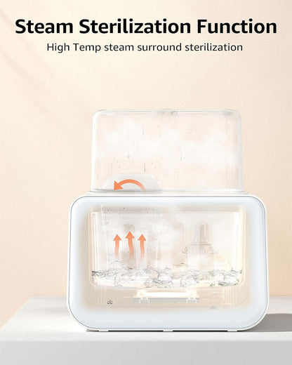 Baby Bottle Warmer, Grownsy 8-in-1 Fast Milk Warmer with Timer Breastmilk or Formula, Fits 2
