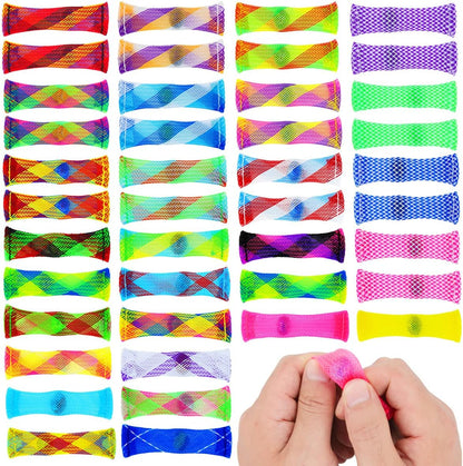 42 Pack Mixed Color Marble Mesh Fidget Toys,FIDGET TOY Stress Relieve toy, Focus Enhance, Marble and Mesh Fidgets for Adults and Children with ADHD ADD OCD Autism