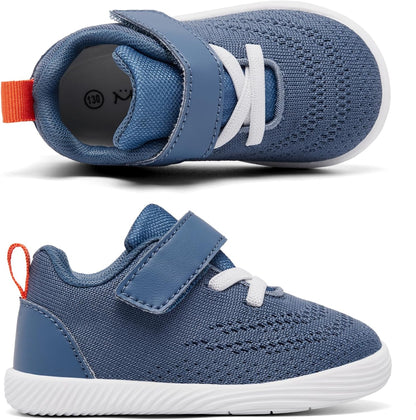 MORENDL Toddler Sneakers Baby Boys & Girls Barefoot Shoes Lightweight Breathable Walking Running Tennis Athletic Sport Shoes