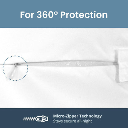 SafeRest Zippered Mattress Protector - Premium 9-12 Inch Waterproof Mattress Cover for Bed - Breathable, Noiseless Washable Mattress Encasement - Twin