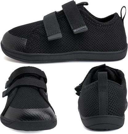 WateLves Toddler Little Kids Wide Barefoot Shoes The First Walking Shoes Girls Boys Breathable Zero Drop Minimalist Sneakers with Wide Toe Box Natural to Grow