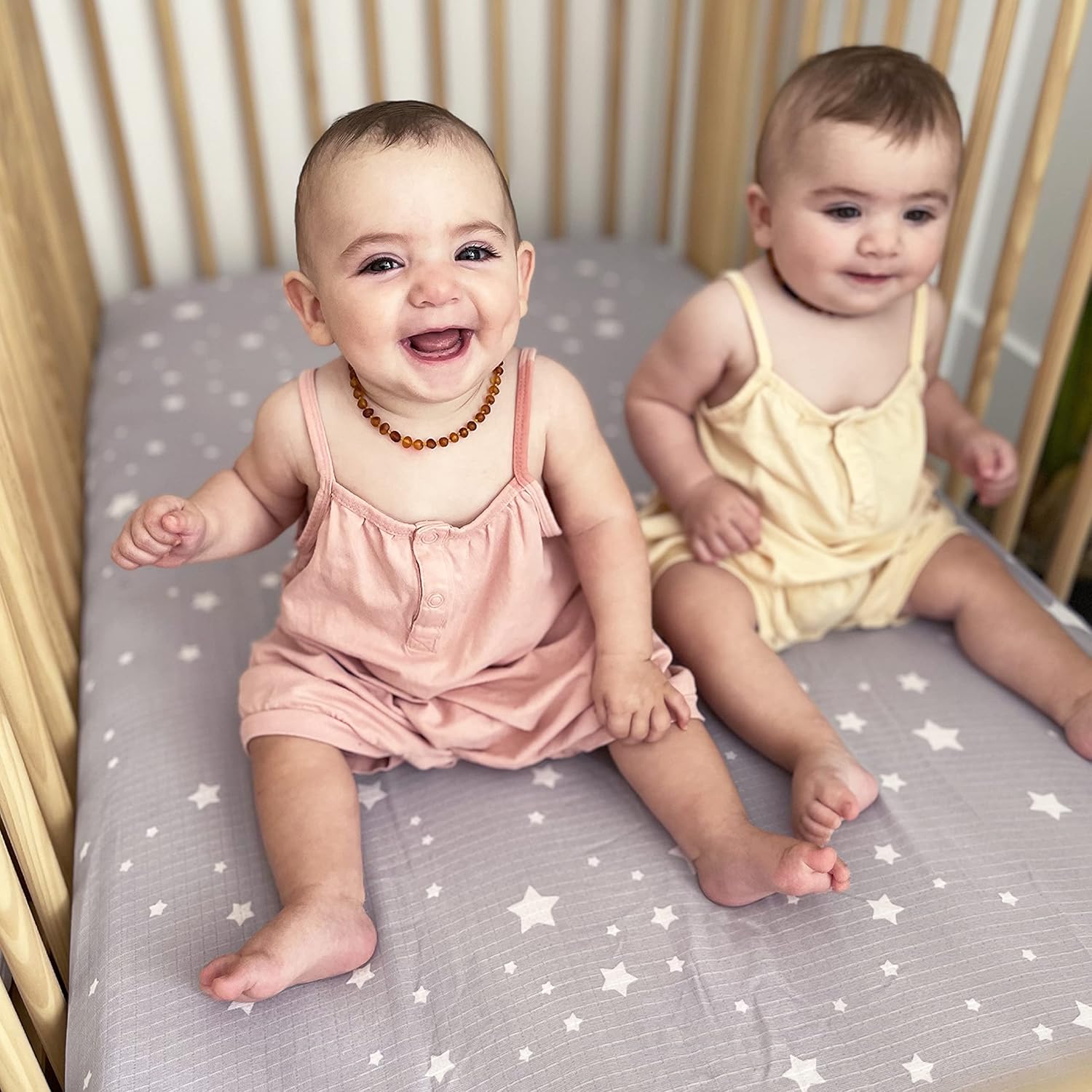 Newton Baby Fitted Mini Crib Sheets (2-Pack) | Organic Muslin Cotton, Breathable & Soft Baby