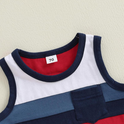 Kupretty Baby Boy Summer Clothes Sleeveless Tank Tops Vest T-Shirt + Casual Shorts Toddler Outfits Set