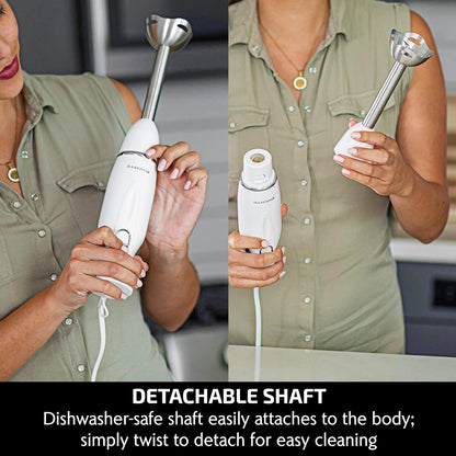 OVENTE Immersion Hand Blender, 300W Electric Handheld Portable Stick Mixer with 2 Mixing Speed and