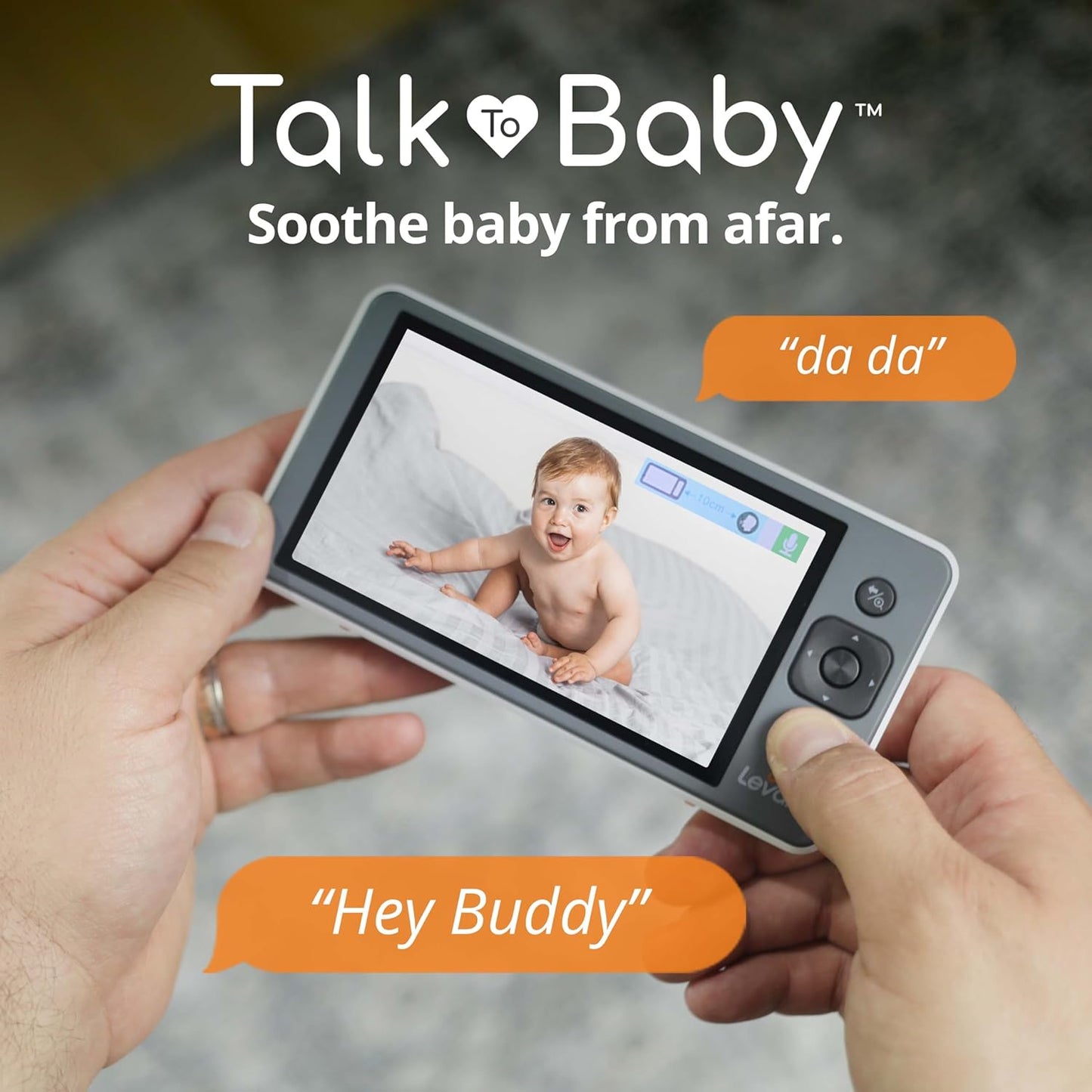 Levana Ella Video Baby Monitor, 5'' 720P Screen, PTZ Camera, 4 Days Battery Life, 3800mAh Battery, Night Vision, Two-Way Talk, No WiFi, 1000ft. Long Range Baby Monitor with Premium Carrying Case