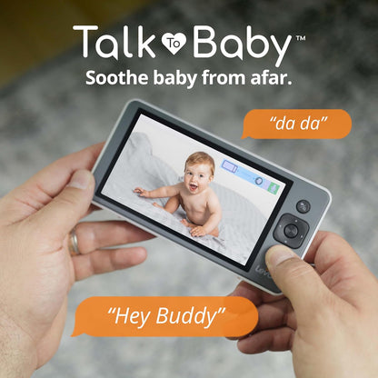 Levana Ella Video Baby Monitor, 5'' 720P Screen, PTZ Camera, 4 Days Battery Life, 3800mAh Battery, Night Vision, Two-Way Talk, No WiFi, 1000ft. Long Range Baby Monitor with Premium Carrying Case