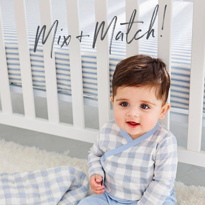 HonestBaby Unisex-Baby Fitted Crib Sheets Set Standard Mattress, 100% Organic Cotton Baby Boys