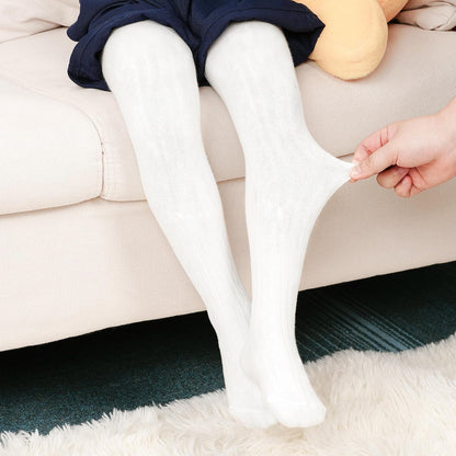 3 Pack Baby Girl Tights Cable Knit Leggings Stockings Cotton Pantyhose for Newborn Infant 6