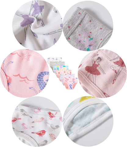 Barara King Little Girls' Soft Cotton Underwear Toddler Undies Kids panties