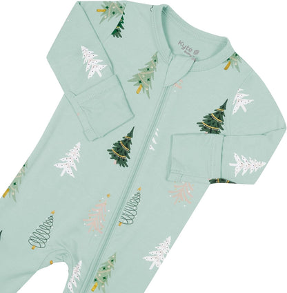 KYTE BABY Unisex Zipper Closure Footies, Rayon Made From Bamboo, 0-24 Months