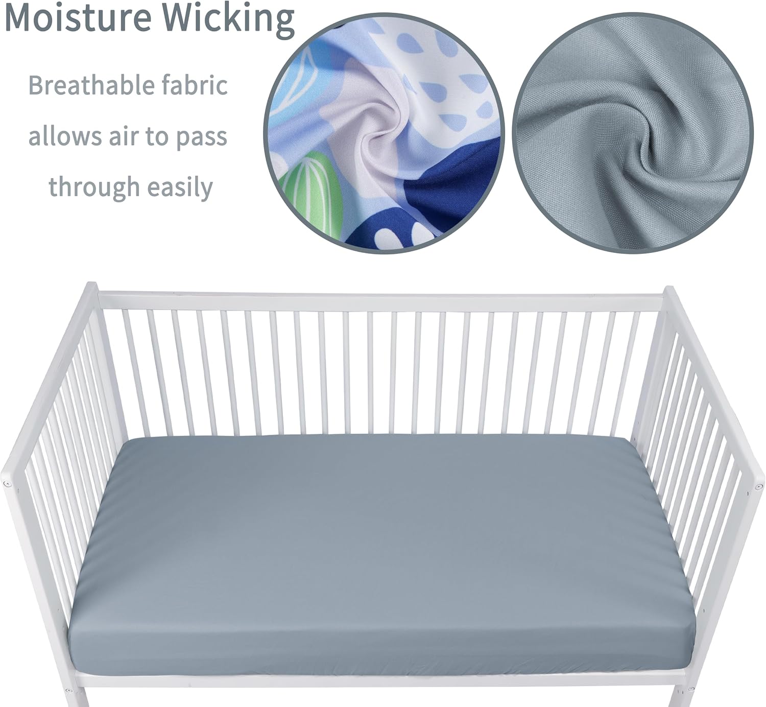 Baby Crib Sheets for Boys Girls, 2 Pack Fitted Crib Sheet for Standard Crib and Toddler Mattress