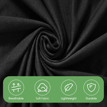 iEvolve Cotton Knitted Baby Swaddle Blanket with Hat Headband Set Newborn Swaddle Wrap Receiving Blankets for Baby Girl Boy 35" x 35"(Black)