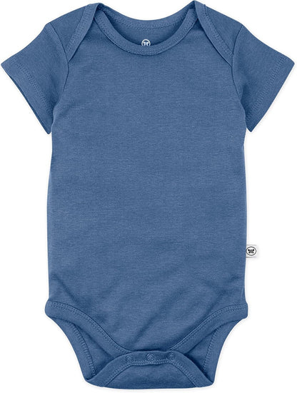 HonestBaby unisex-baby 10-pack Short Sleeve Bodysuits One-piece 100% Organic Cotton for Infant Baby Boys, Girls