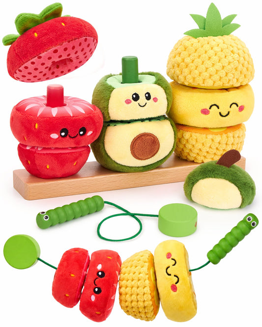 hahaland Montessori Toys for 1 Year Old Girl Boy, Stacking Rings Baby Toy