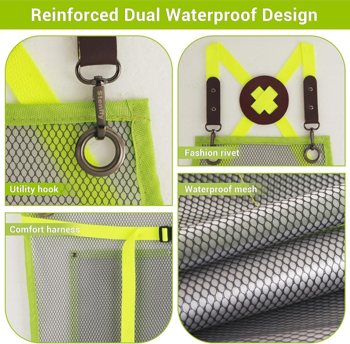 Kids Art Aprons for Painting, Gardening, Cooking, Multiple Pockets, Kids Smock for Boys & Girls, Waterproof (Age6-12)