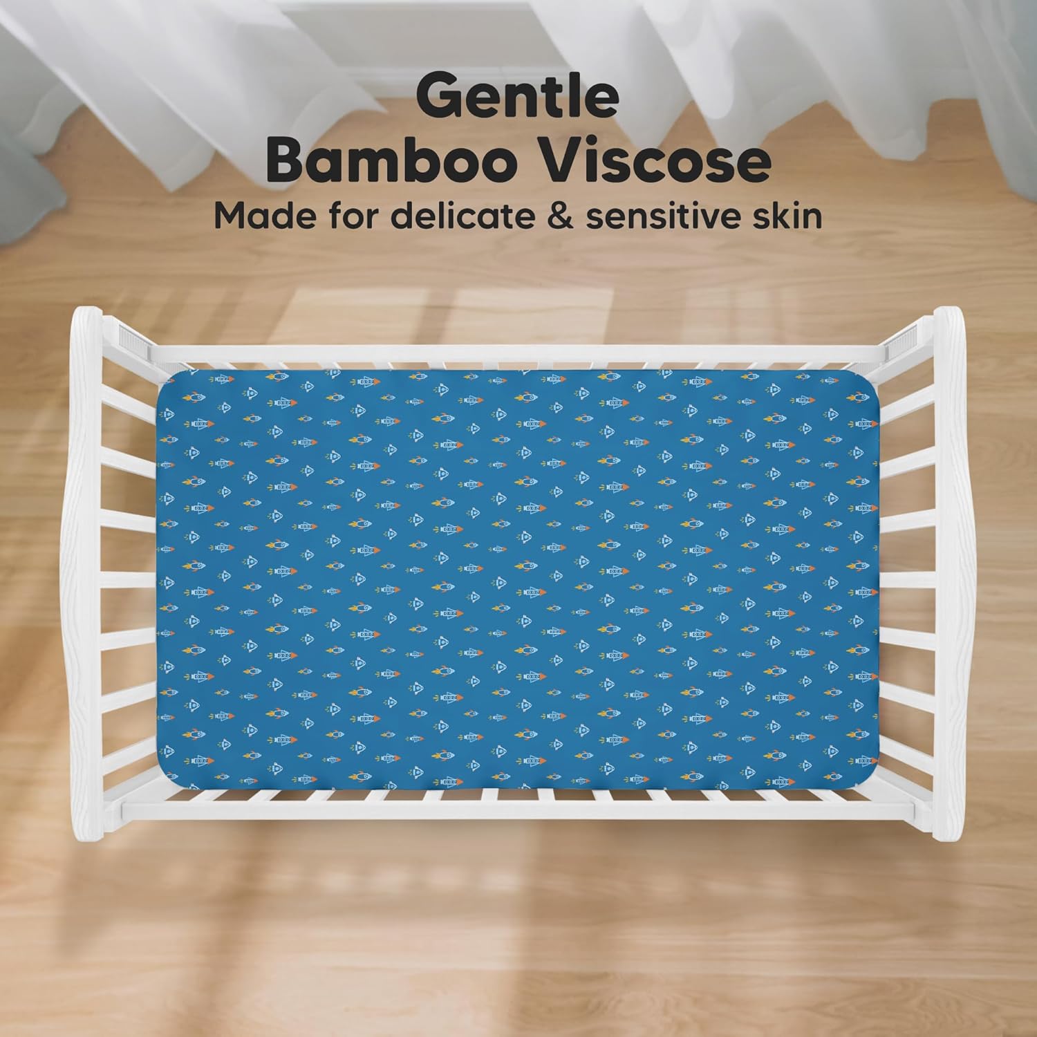 KeaBabies 2-Pack Baby Crib Sheets for Boys, Girls - 52x28 Viscose Derived from Bamboo Toddler Bed