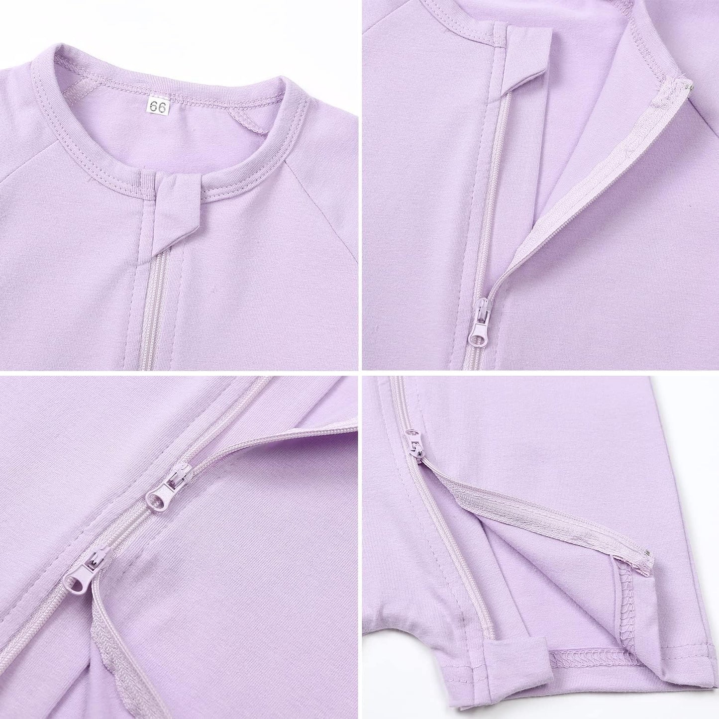 Feidoog Baby Boys 2Pack Rompers Summer Short Sleeve 2 Way Zipper One-Piece Romper Jumpsuit Sleep and Play