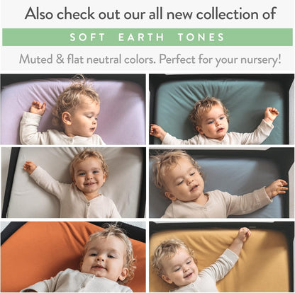 Joey + Joan Fitted Crib Sheets 28 x 52 – Compatible with Standard Crib Mattress and Toddler Bed