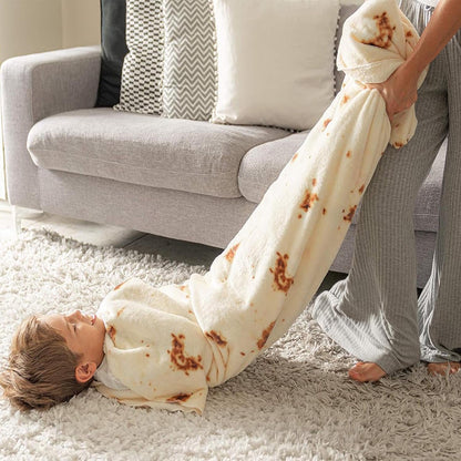 Burrito Tortilla Blanket Baby Stuff Shower White Elephant Gifts for Kids Taco Throw Blankets Wrap Newborn Swaddle Toddler Boy Girl Party Novelty Gag Pets Soft Fleece 40in