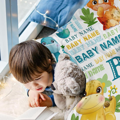 Ship Next Day, Personalized Baby Blankets - Printed in USA, Custom Name Blanket, Baby Blanket with