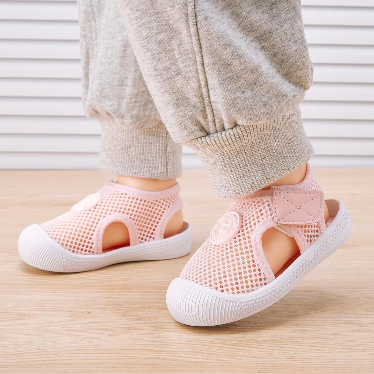 BMCiTYBM Baby Boy Girl Closed Toe Summer Sandals Lightweight Shoes Infant Non-Slip First Walking Sneakers 6 9 12 18 24 Months