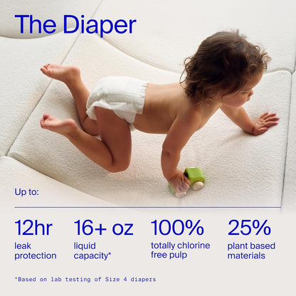 Coterie Baby Wipes + Diapers Kit, Size 2 Diapers (186 Count) & 12 Pack (672 Count) Baby Wipes with 99% Water, Plant Based Materials, Hypoallergenic for Sensitive Skin