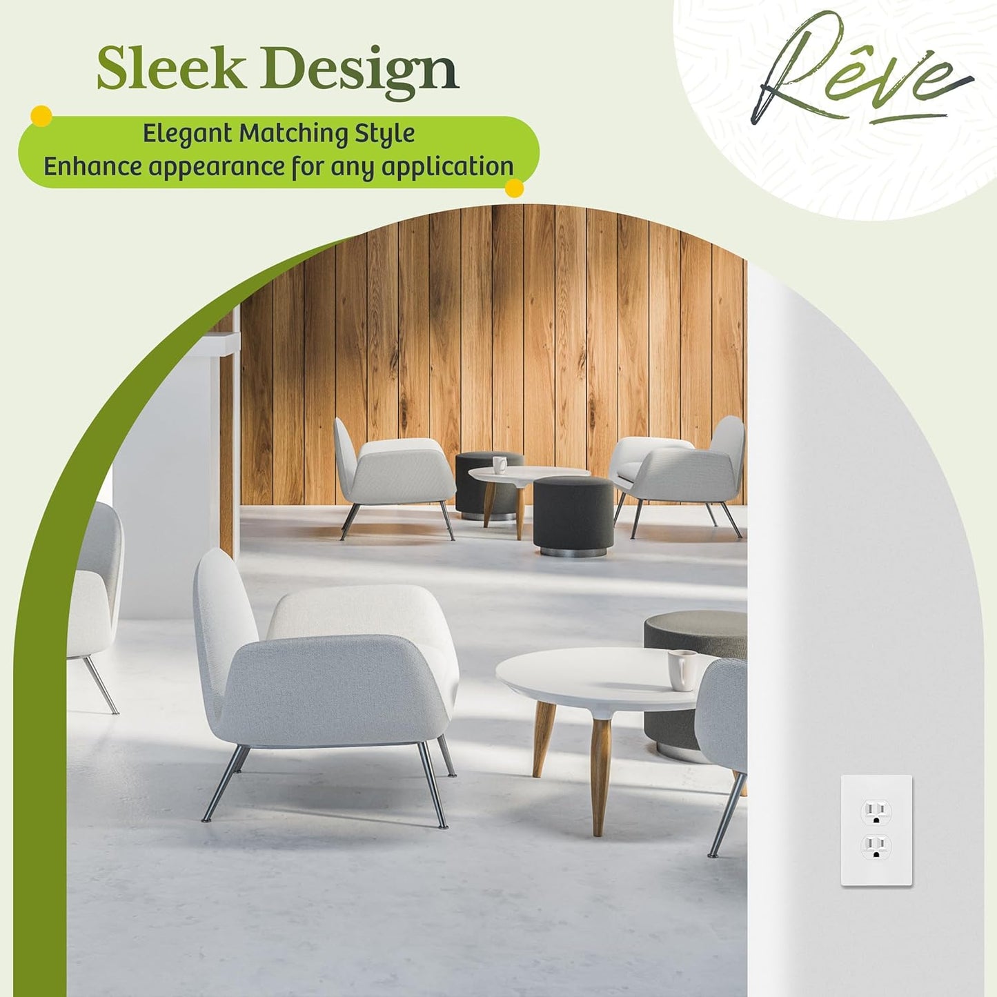 TG Mid-Size Screwless Duplex Wall Plate, Child Safe Receptacle Outlet Cover, Medium Size 1-Gang 4.88" H x 3.11" L, Polycarbonate Thermoplastic, UL Listed, SP-MS1-W10P, White (10 Pack)