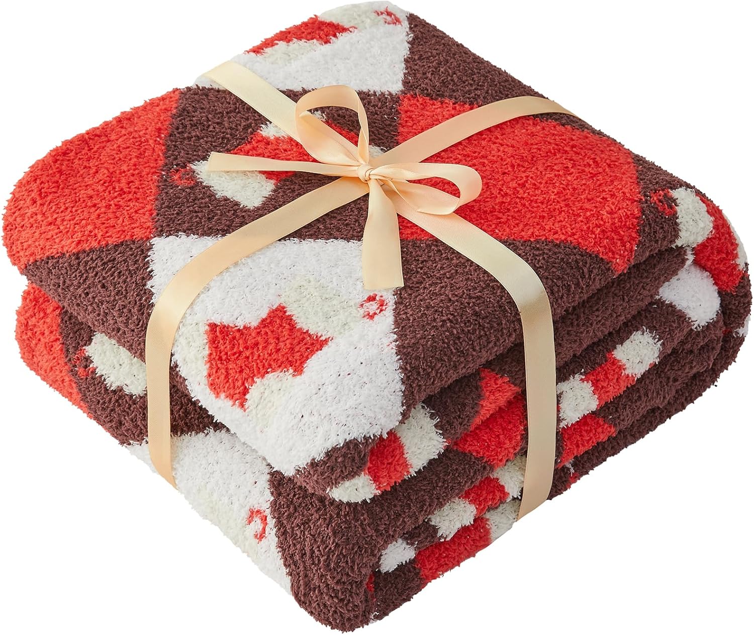 CYMULA Christmas Knit Throw Blanket - Super Soft Cozy Fuzzy Blankets for Couch, Sofa & Bed, Holiday
