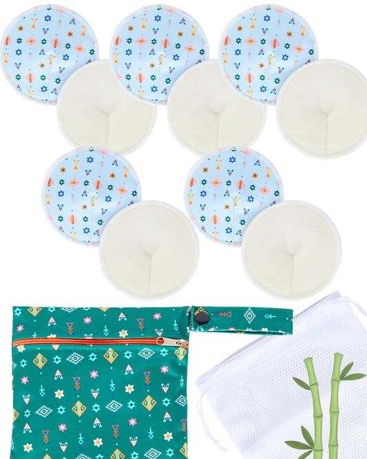 Nursing Pads - Breast Pads for Leaking Milk - Reusable & Washable Breastfeeding Pads - Stay Dry