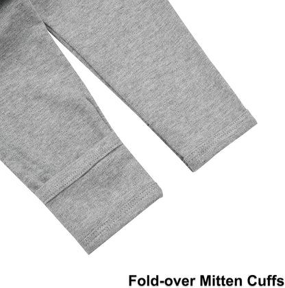 Aablexema 3-Pack Organic Cotton Baby Footless Pajamas with Mitten Cuffs, 2-Way Zipper Romper Sleepers