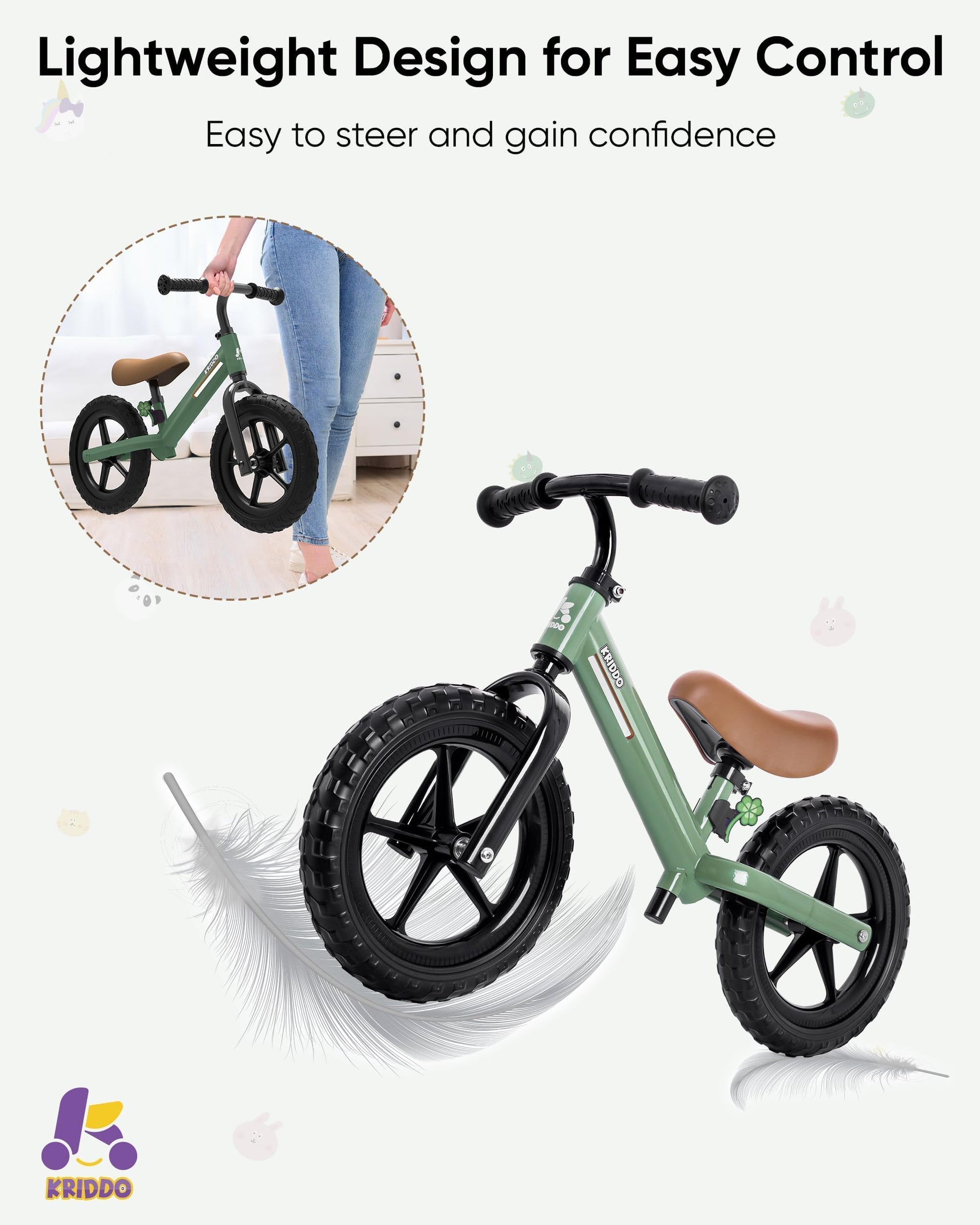 KRIDDO Toddler Balance Bike 2 Year Old: Toddler Bike Toys for 2-5 Years Old
